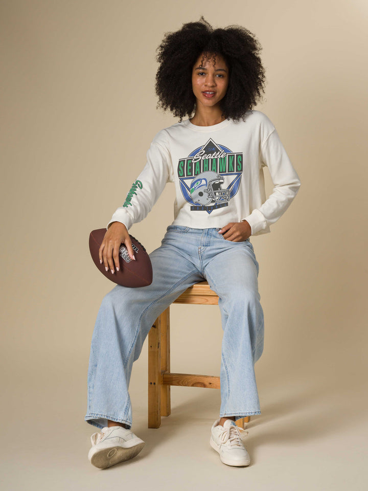 Women's Seattle Seahawks Helmet Crop Fleece