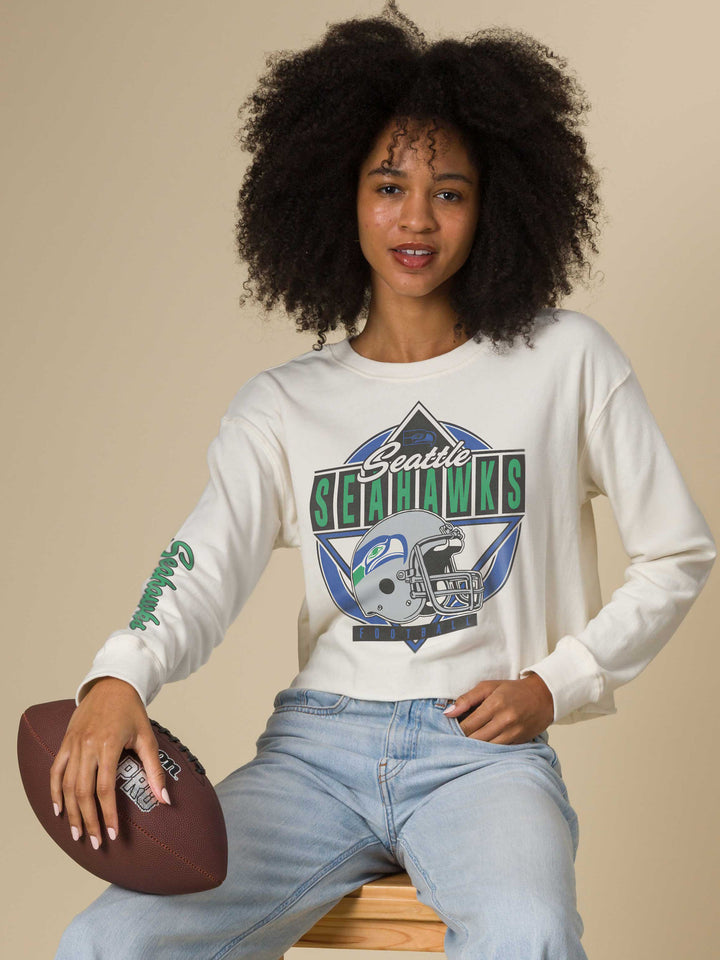 Women's Seattle Seahawks Helmet Crop Fleece