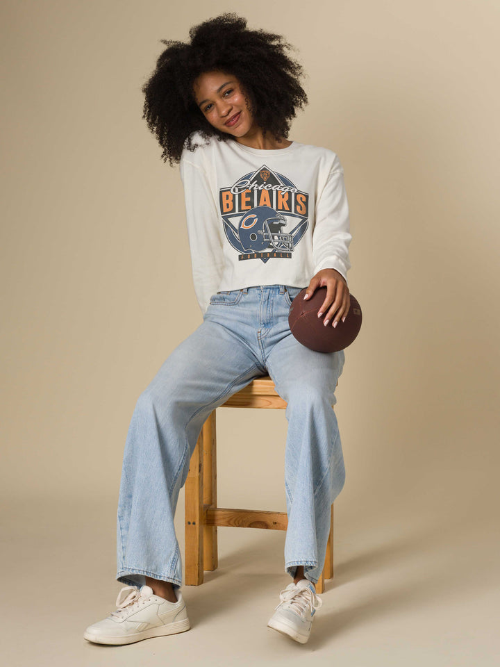 Women's Chicago Bears Helmet Crop Fleece
