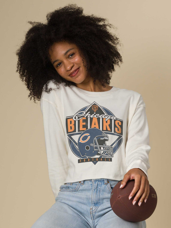 Women's Chicago Bears Helmet Crop Fleece