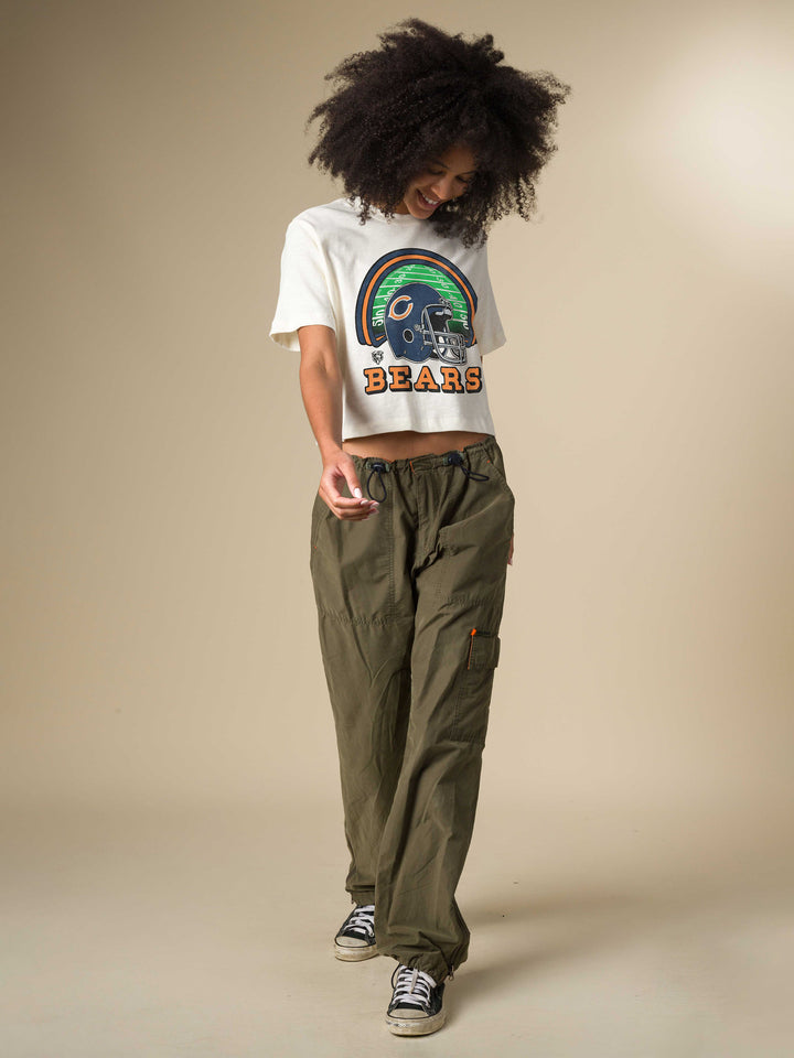 Women's Chicago Bears Game Time Mock Neck Crop Tee