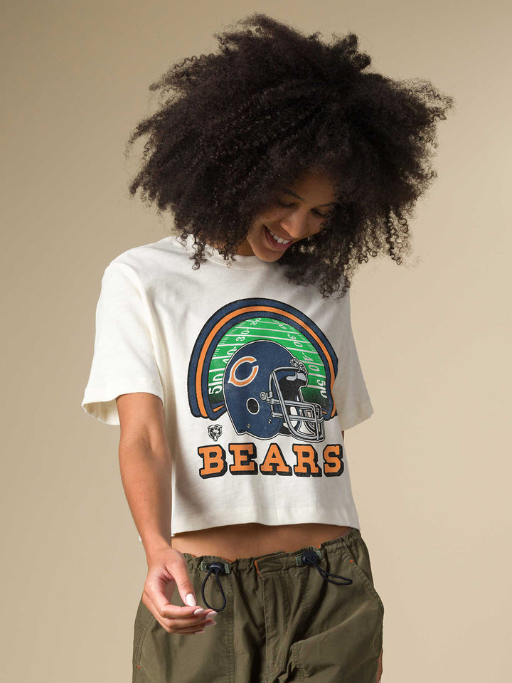 Women's Chicago Bears Game Time Mock Neck Crop Tee