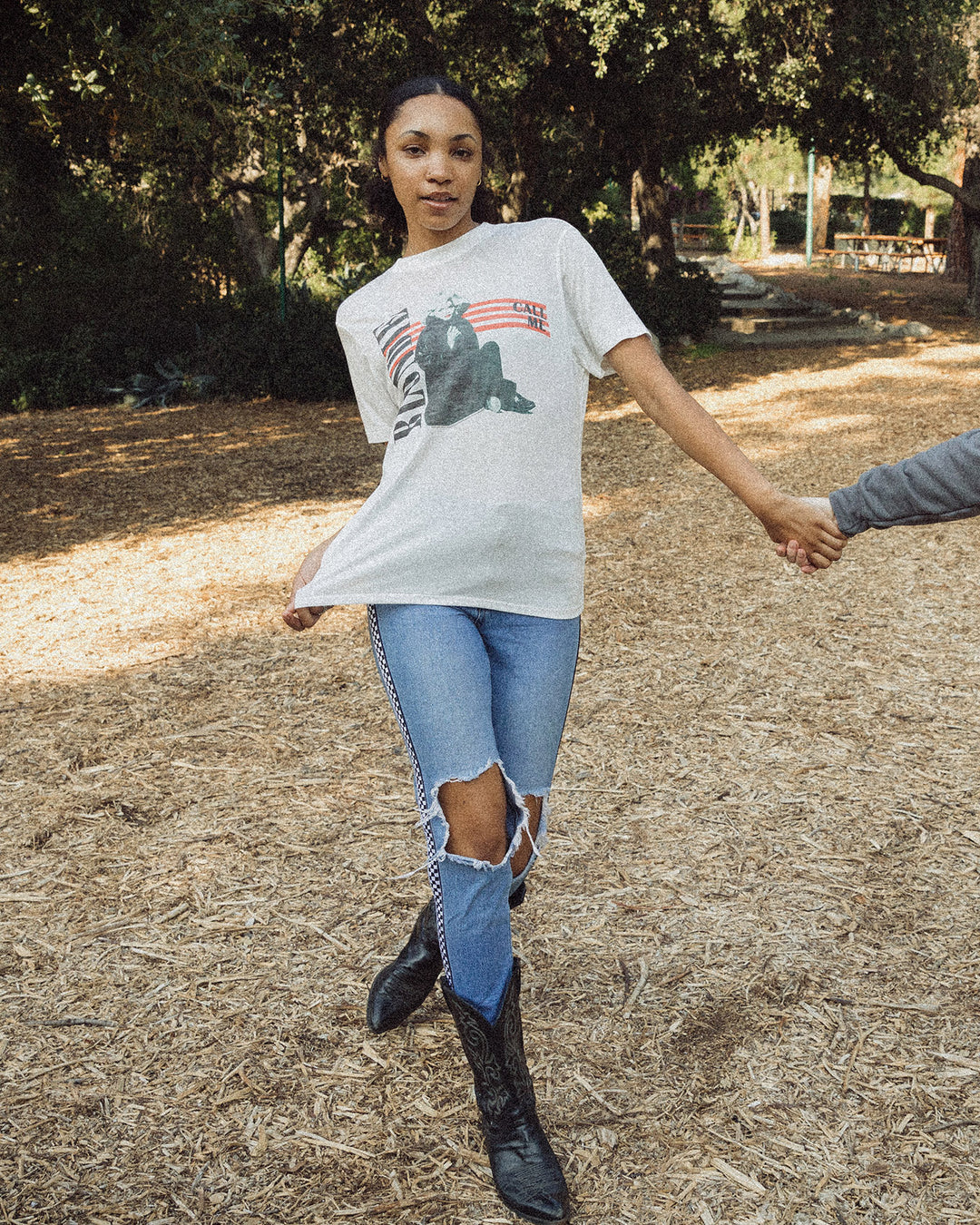 Women's Blondie Call Me Vintage Tissue Tee