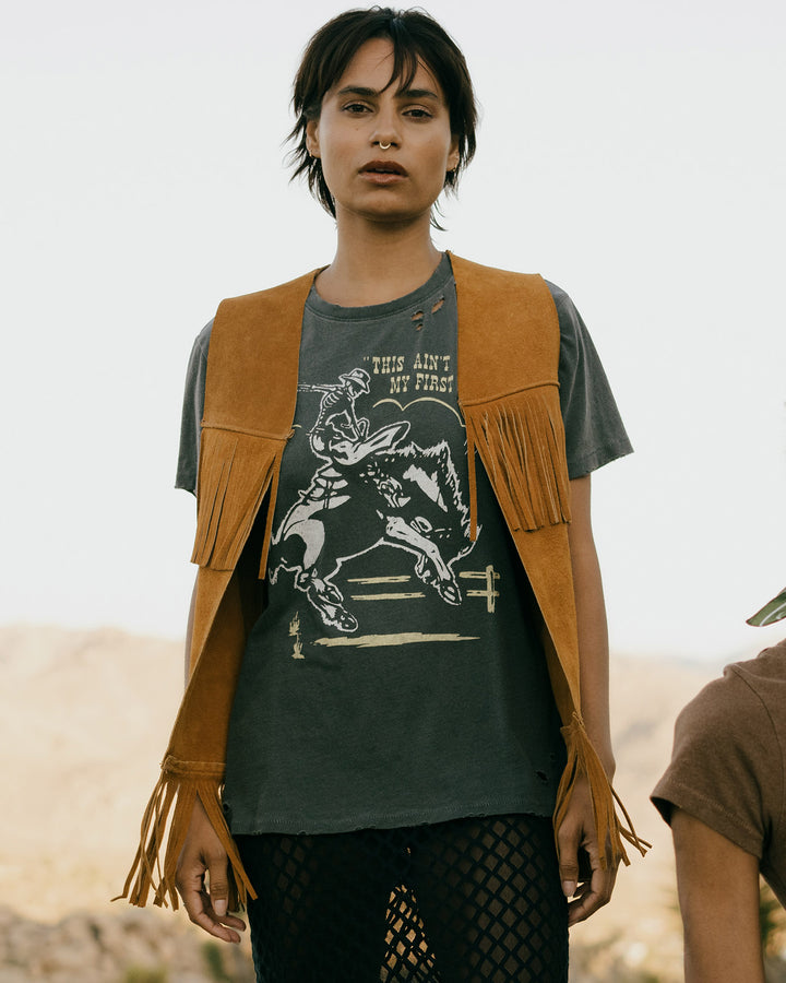 Women's Aint My First Rodeo Vintage Destroy Tee