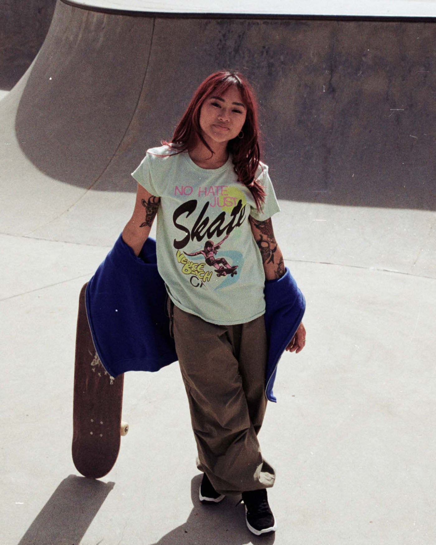 Women's No Hate Just Skate Vintage Tee – Junk Food Clothing