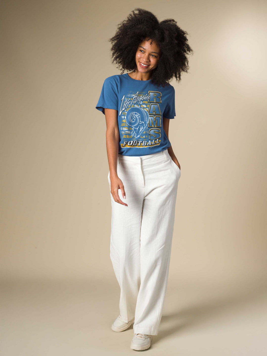 Women's Los Angeles Rams Brick Vintage Tee