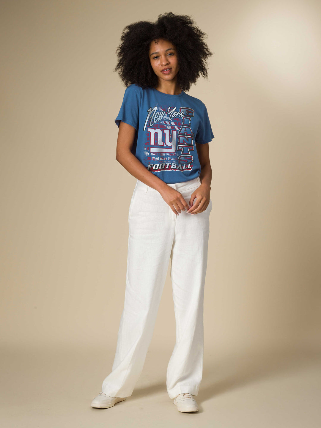 Women's New York Giants Brick Vintage Tee