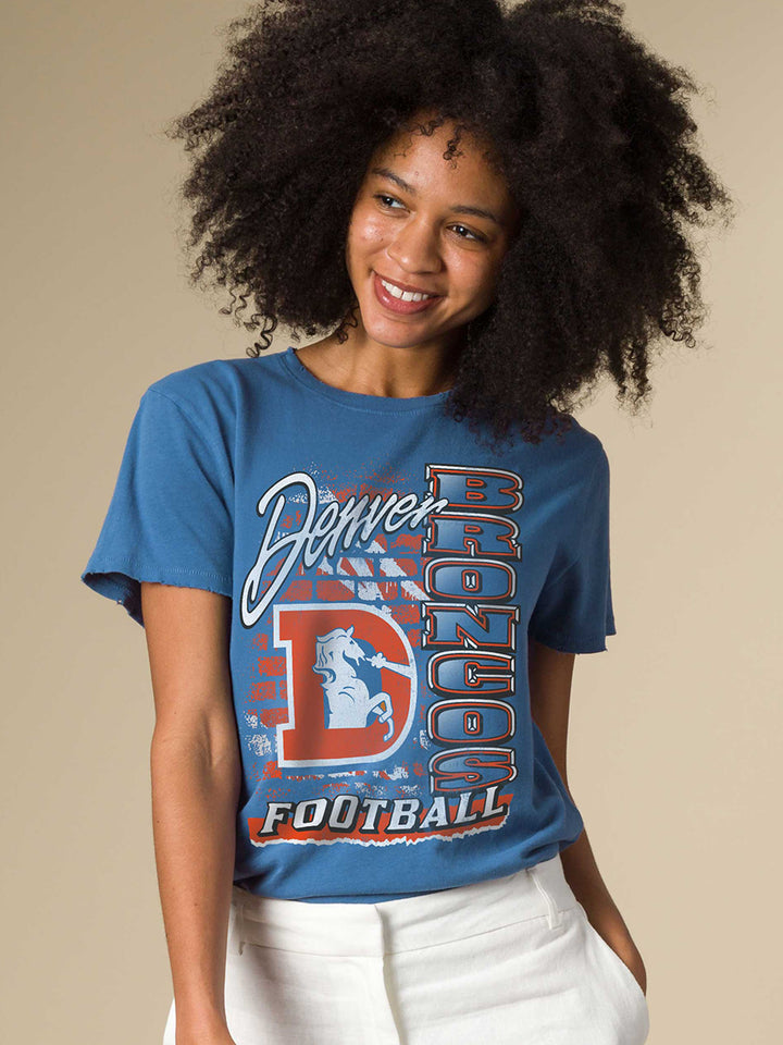 Women's Denver Broncos Brick Vintage Tee