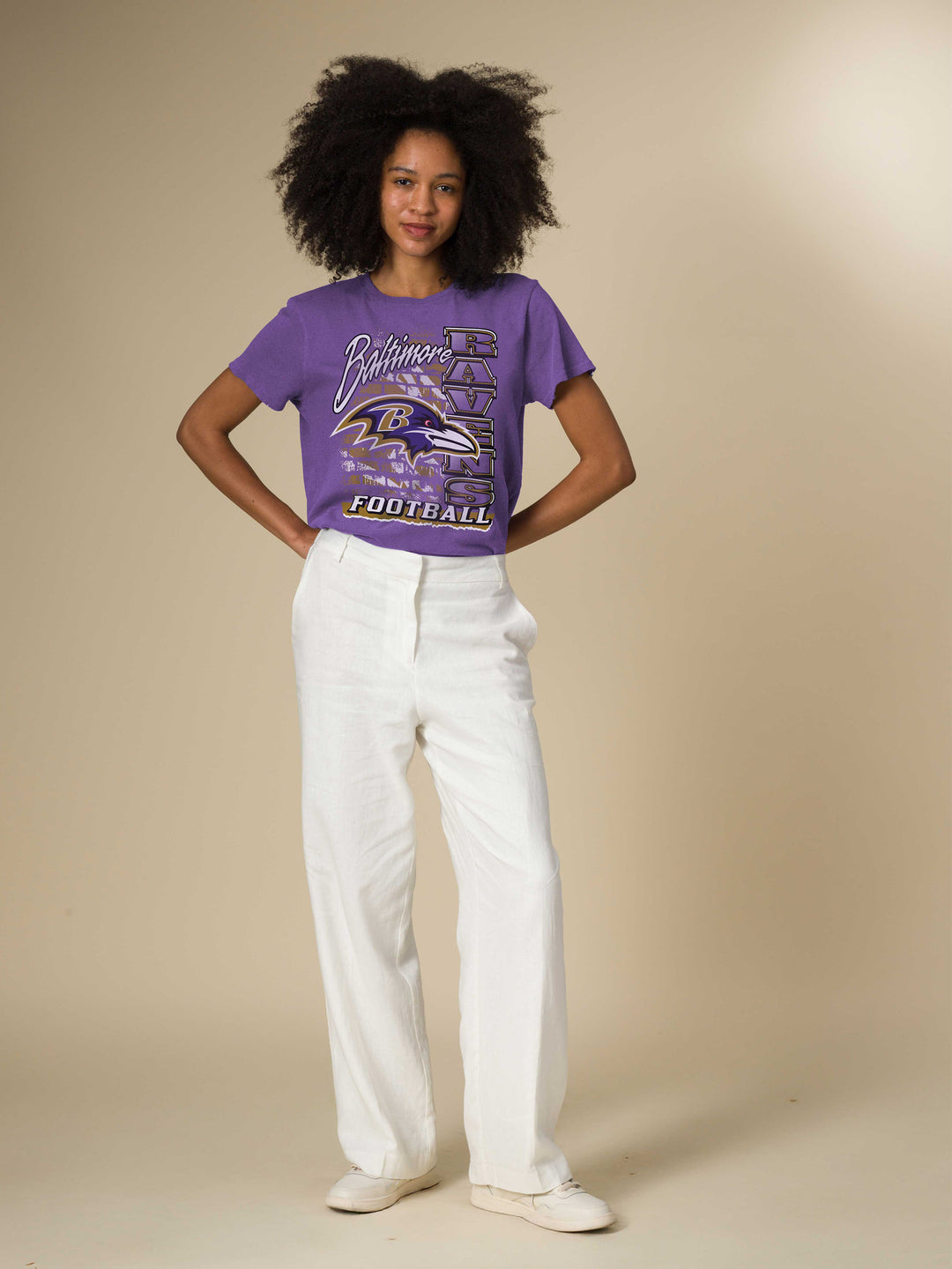 Women's Baltimore Ravens Brick Vintage Tee