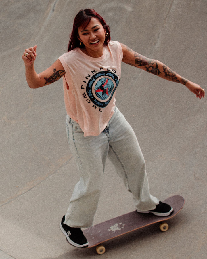 Women's Pink Floyd Circle Vintage Tissue Tank