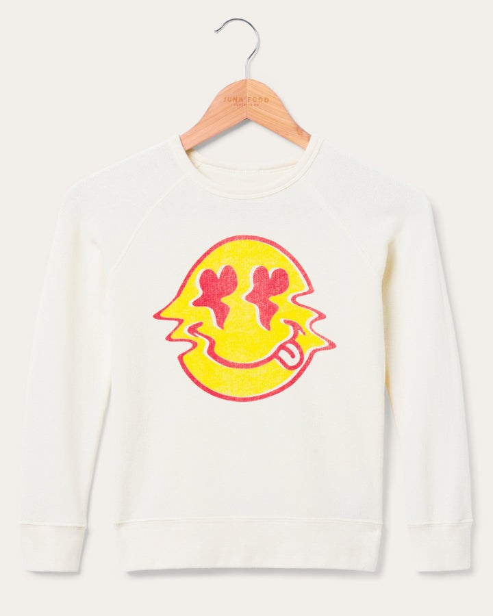Kids Heart Eyed Smiley Raglan Fleece