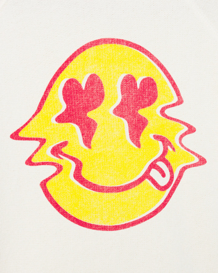 Kids Heart Eyed Smiley Raglan Fleece