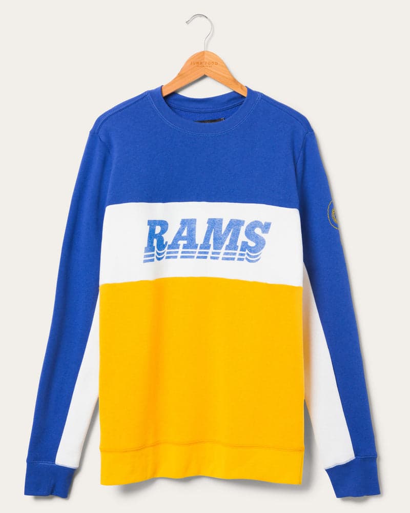 Rams Color Block Crew Fleece