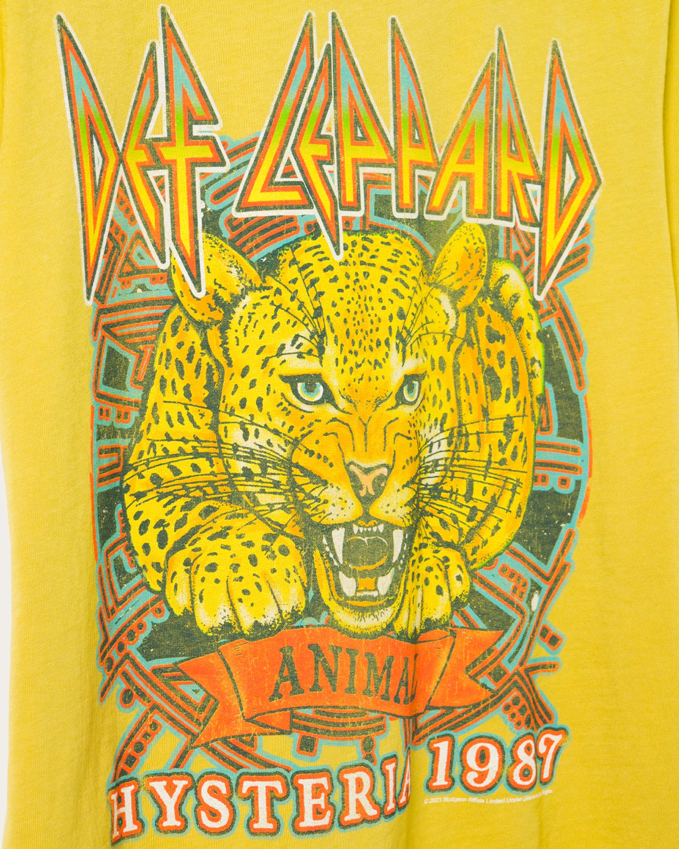 Vintage DEF LEPPARD EURO プリントロゴTシャツ Def Leppard Rock Band 