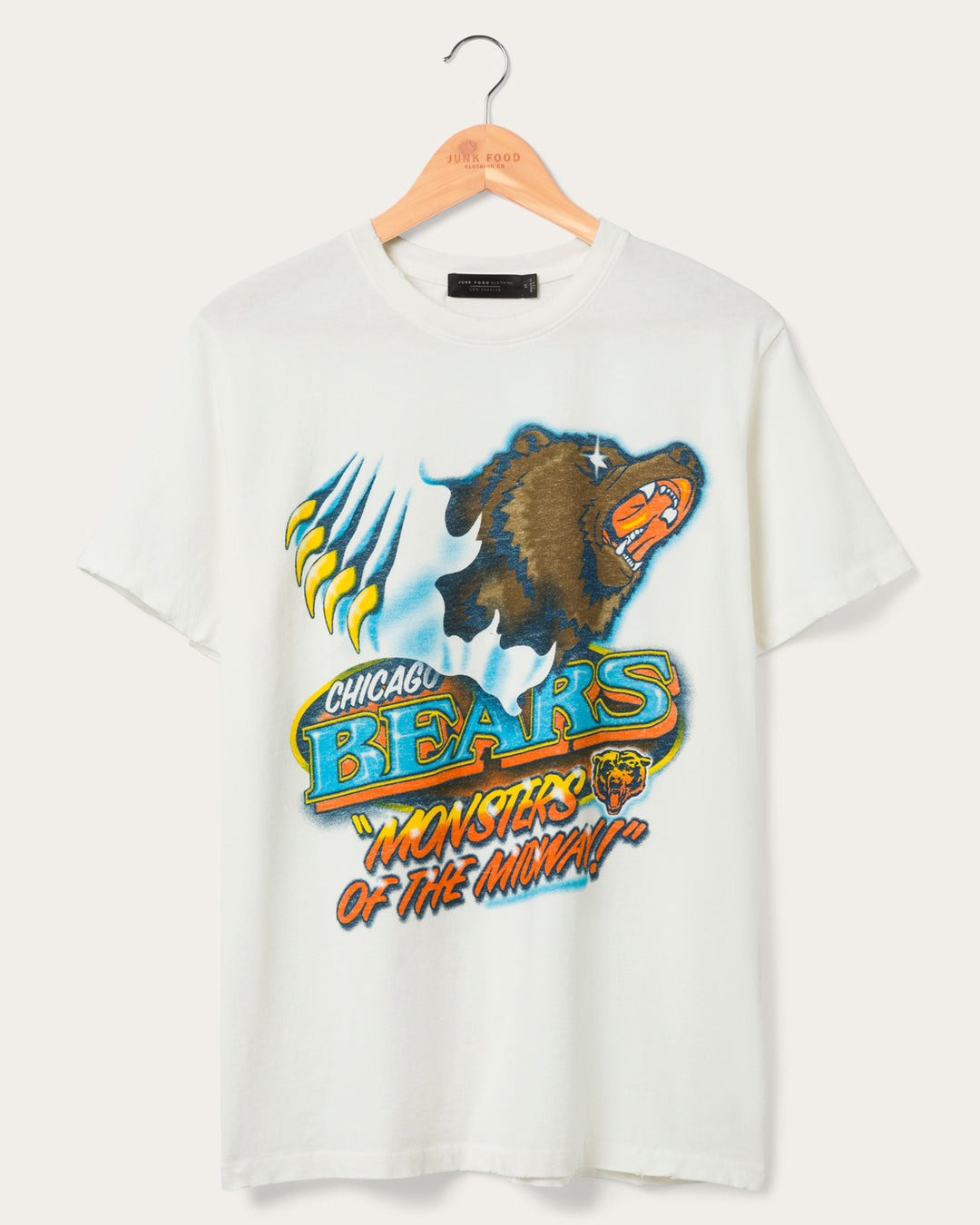 chicago bears monsters of the midway t shirt Chicago Bears Monsters Vintage Tee | Vintage White | Size XS
