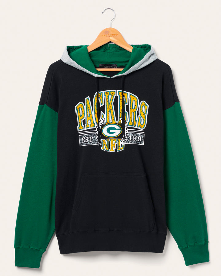 Green Bay Packers Tri Color Block Hoodie