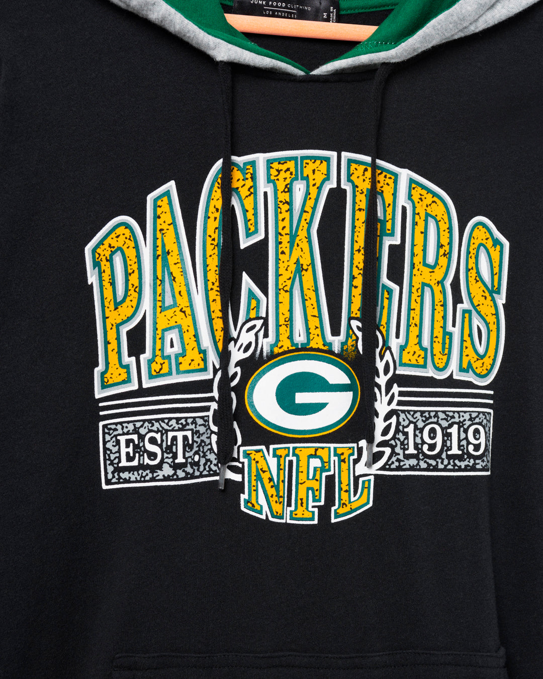 Green Bay Packers Tri Color Block Hoodie | Midnight/Hunter/Heather Grey | Size XS | Junk Food Clothing Green Bay Packers Tri Color Block Hoodie | Midnight/Hunter/Heather Grey | Size XS | Junk Food Clothing