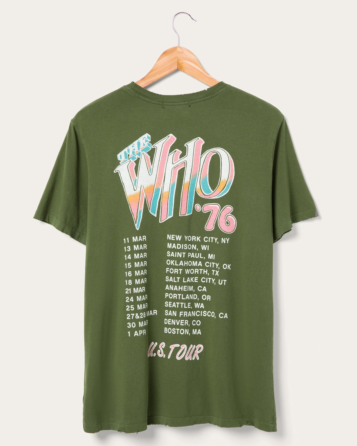 The Who US Tour '76 Vintage Tee – Junk Food Clothing
