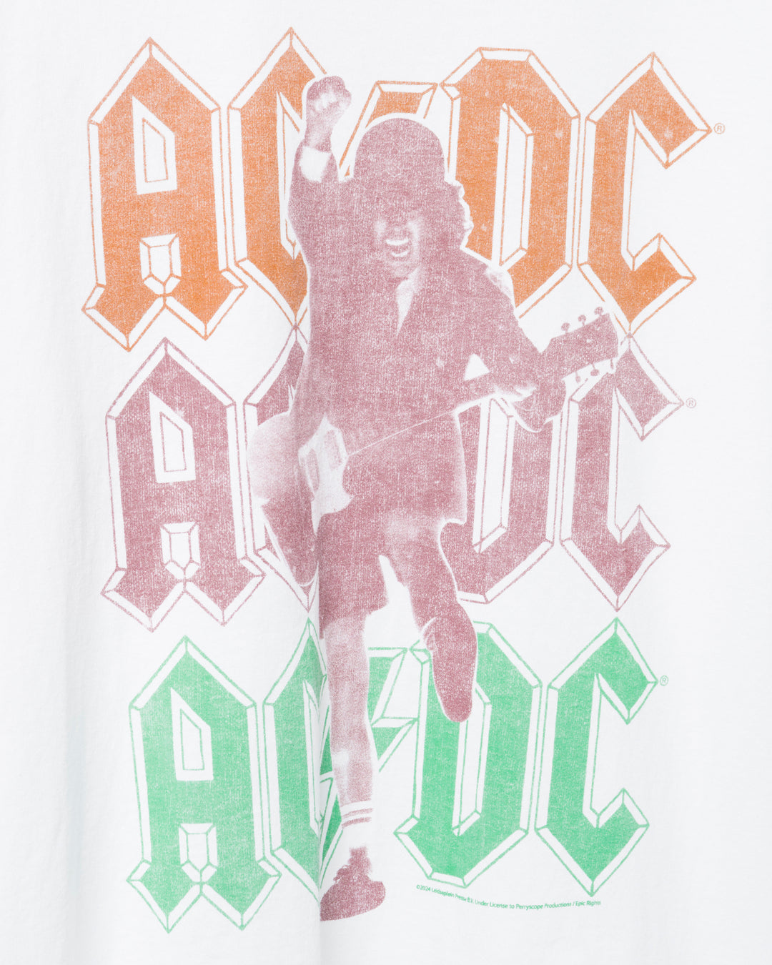 AC/DC Triple Color Logo Flea Market Tee – Junk Food Clothing