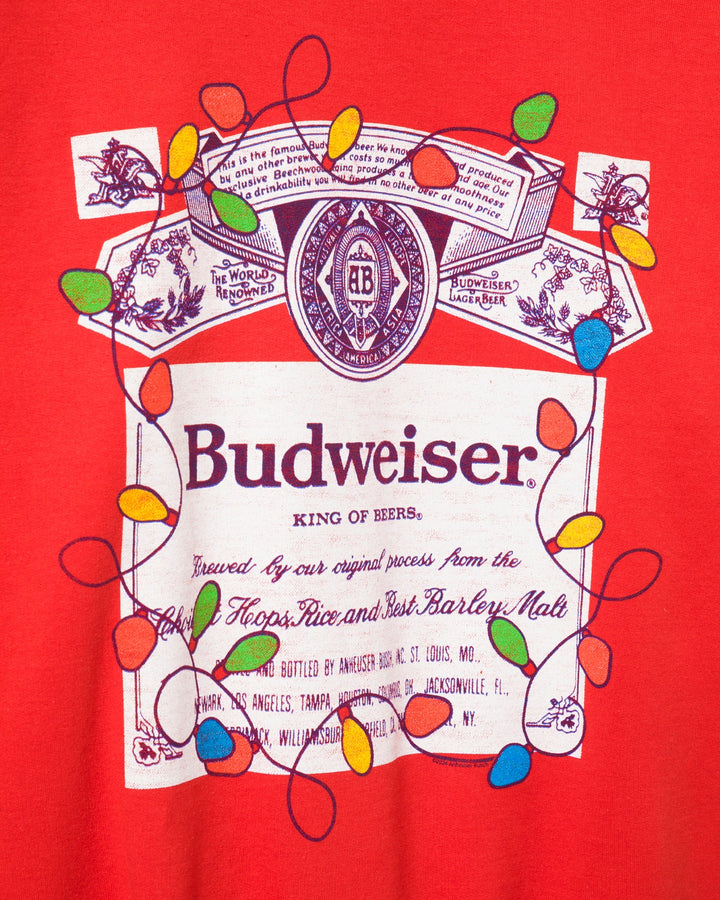 Budweiser Label Lights Flea Market Fleece
