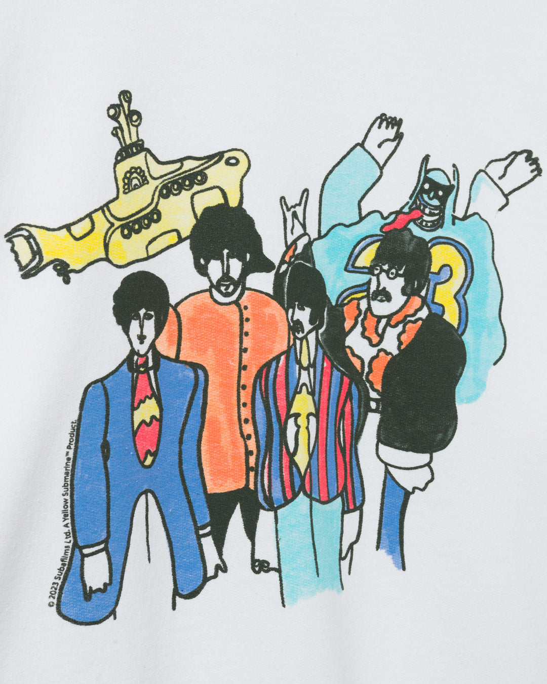 The Beatles Yellow Submarine Cartoon Flea Market Fleece