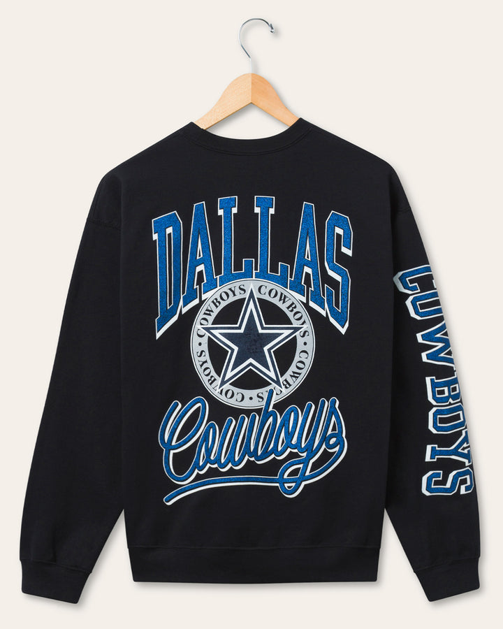 Dallas Cowboys Glitter Flea Market Crew Fleece