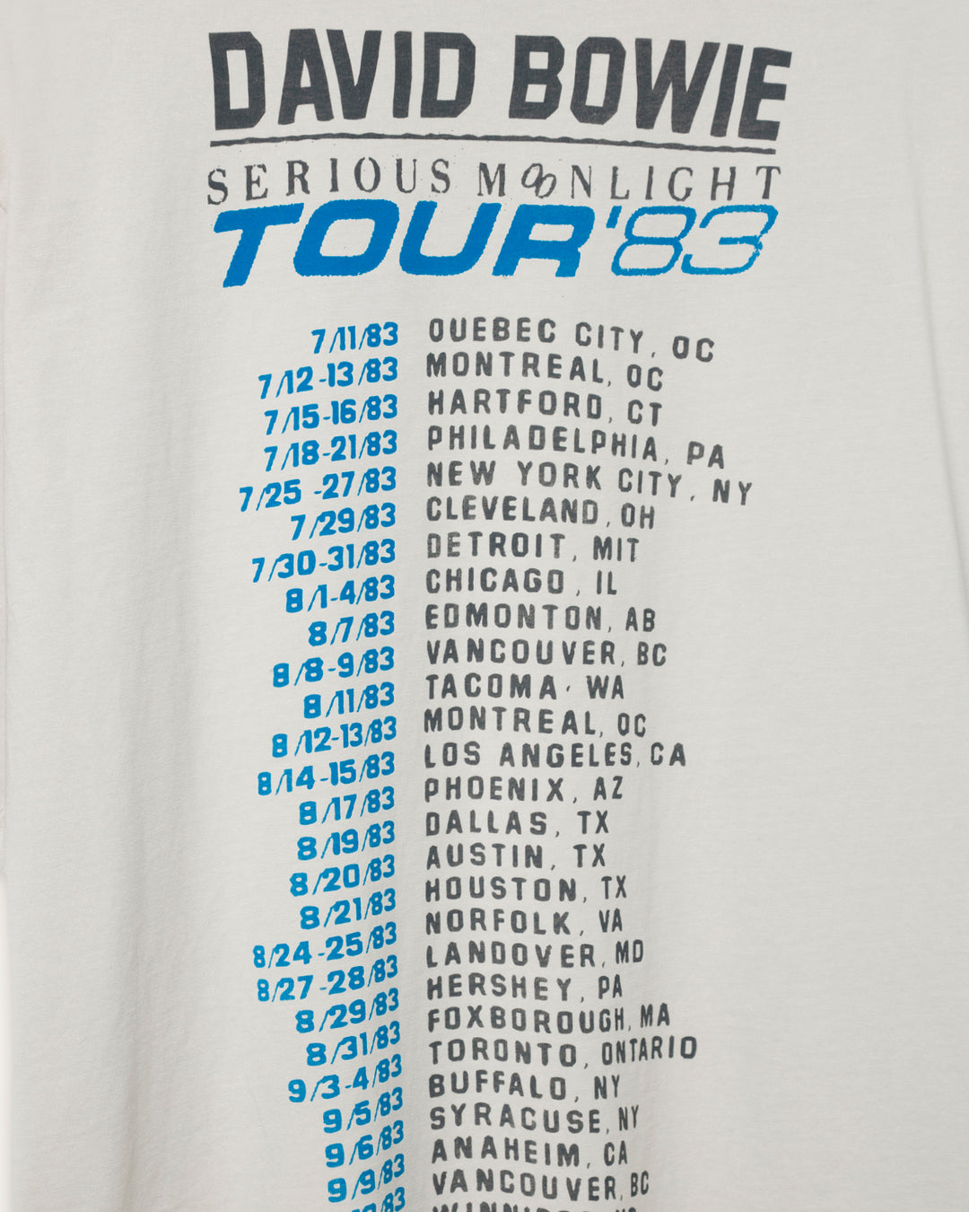 David Bowie &#39;83 Hockey Tee