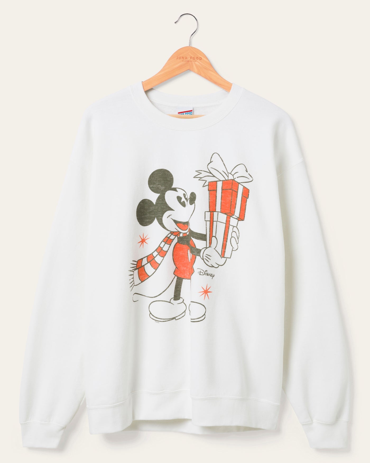 cher×JUNK FOOD×STYLIFE Mickey プルオーバー Women's Mickey Thumbs Up Vintage Raglan Pullover – Junk Food Clothing