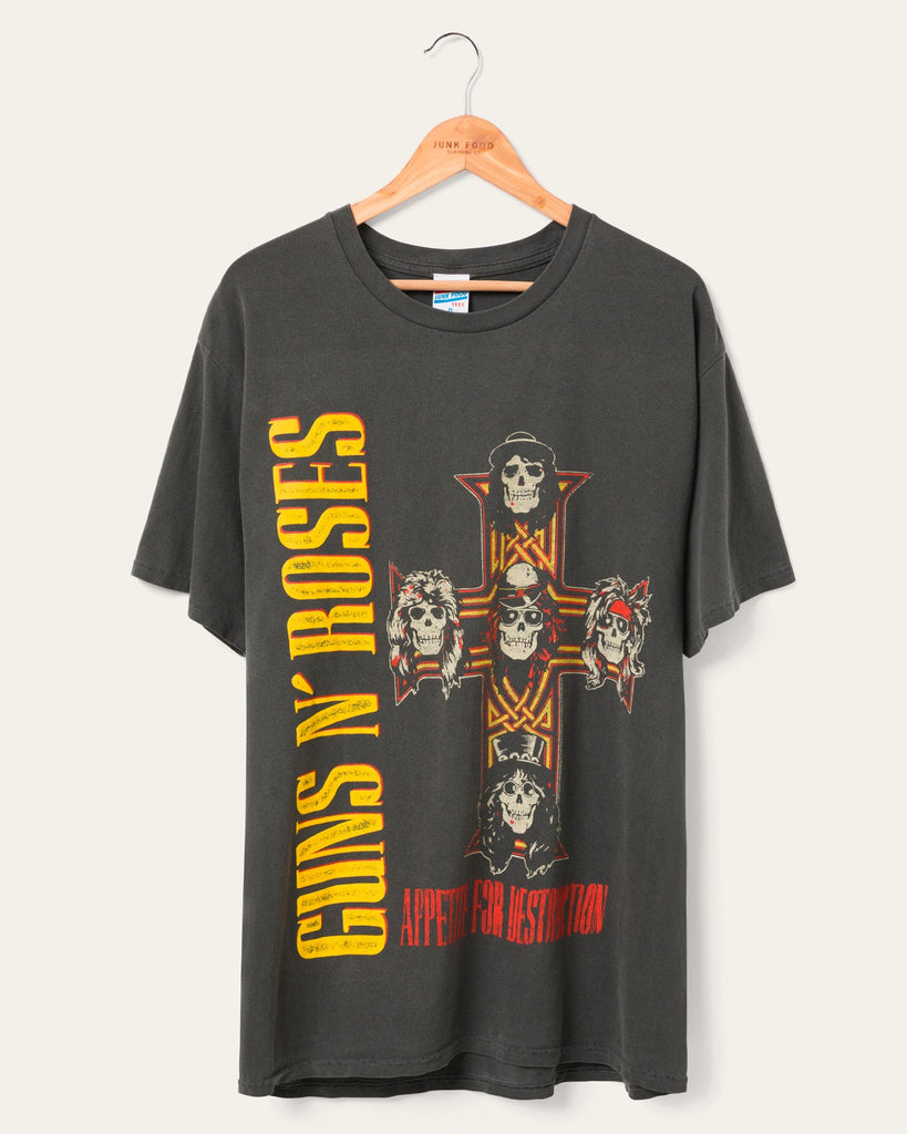 Guns N' Roses Vintage Cross Tシャツ L Amazon.com: Guns N' Roses Official Cross Arch T-Shirt