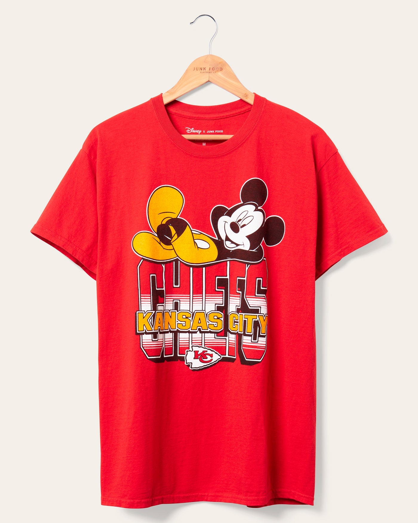 Kansas City Chiefs Mickey Kick Back Tee – Junk Food Clothing