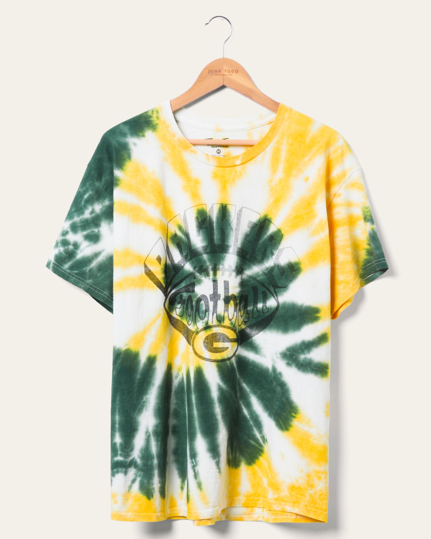 white and green tie dye shirt