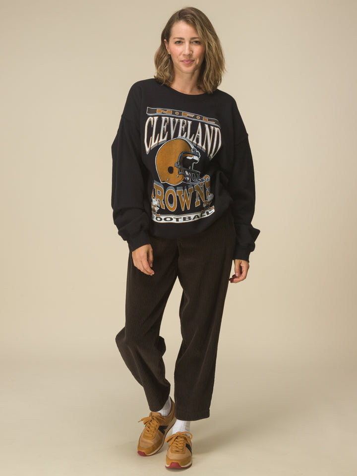Cleveland Browns Helmet Flea Market Crew Fleece
