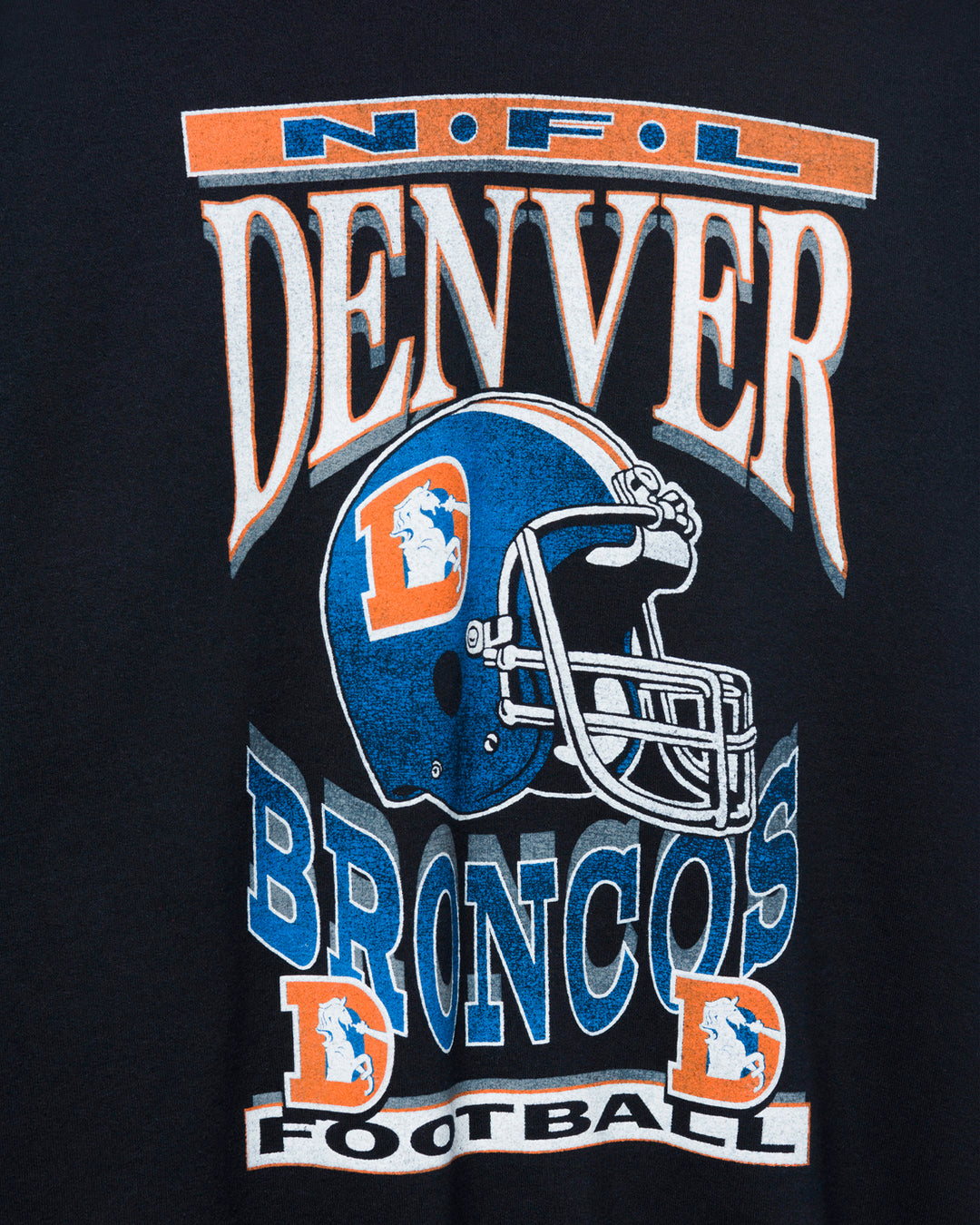 Denver Broncos Helmet Flea Market Crew Fleece