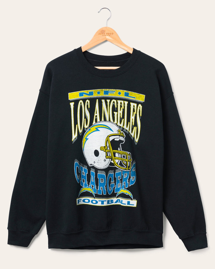 Los Angeles Chargers Helmet Flea Market Crew Fleece