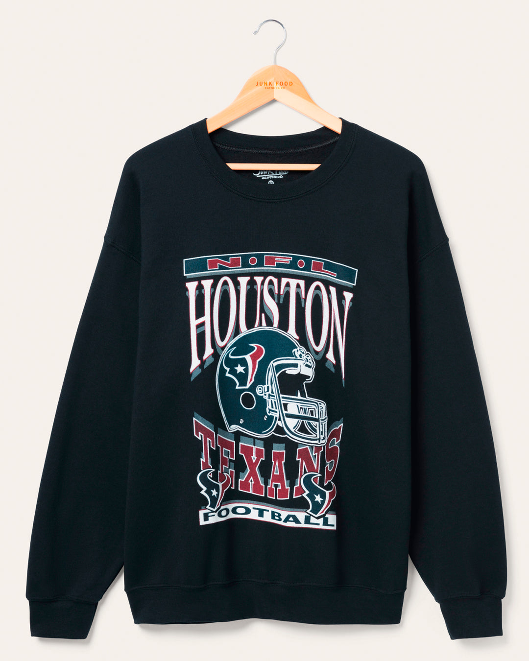 Houston Texans Helmet Flea Market Crew Fleece