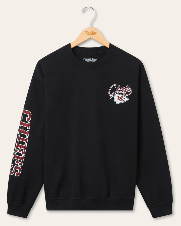 Kansas City Chiefs Glitter Flea Market Crew Fleece