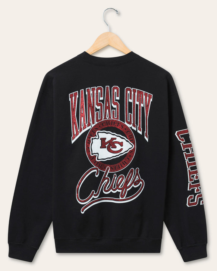 Kansas City Chiefs Glitter Flea Market Crew Fleece