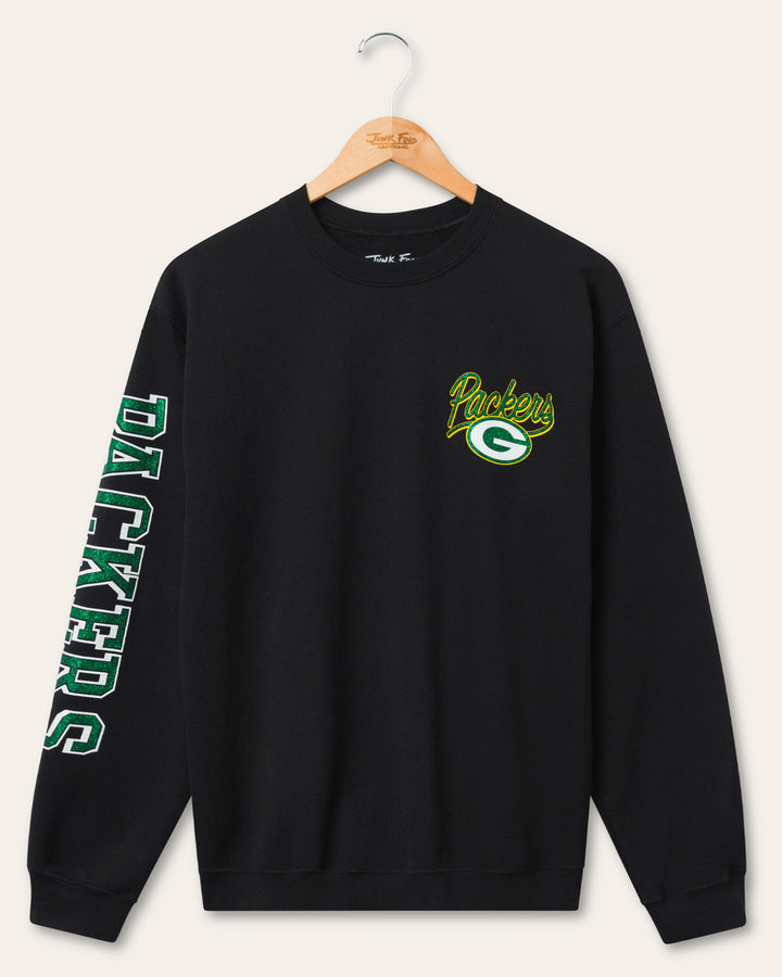 Green Bay Packers Glitter Flea Market Crew Fleece