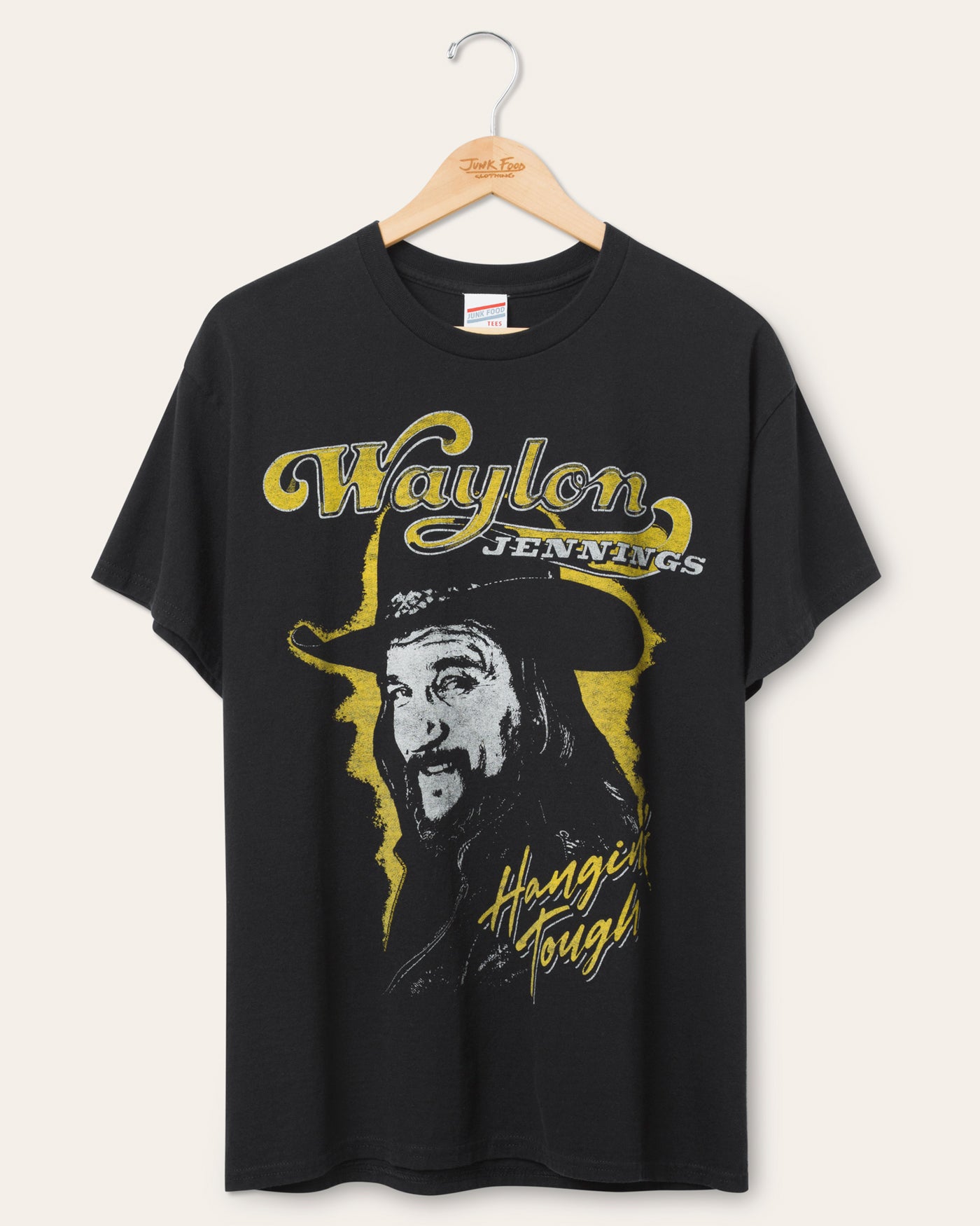 Waylon Jennings Hangin' Tough Flea Market Tee – Junk Food Clothing