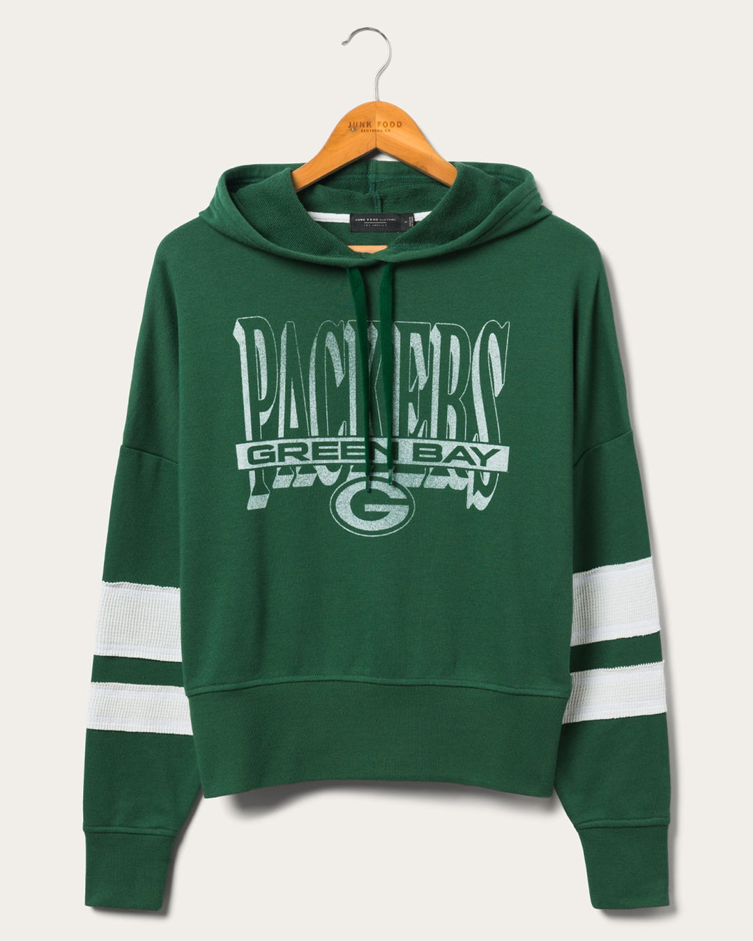 Women's Green Bay Packers Stripe Hoodie – Junk Food Clothing