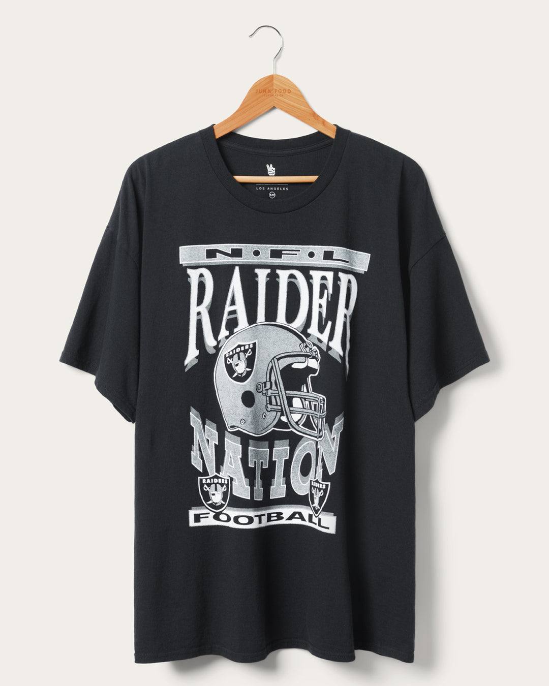 Women's Las Vegas Raiders Helmet Oversized Tee Dress – Junk Food Clothing Women's Las Vegas Raiders Helmet Oversized Tee Dress – Junk Food Clothing