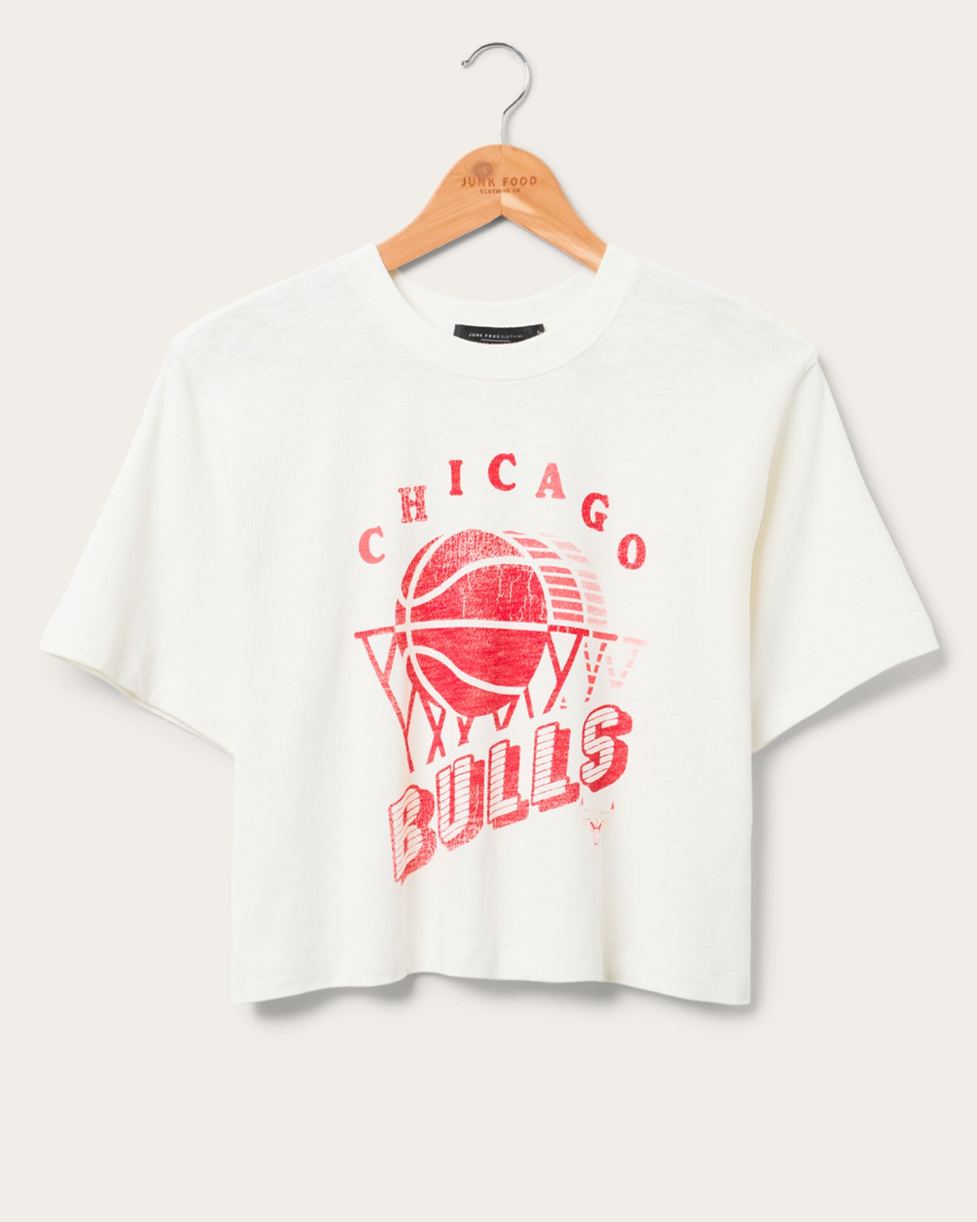 Women's Bulls Short Sleeve Mock Neck Crop Tee – Junk Food