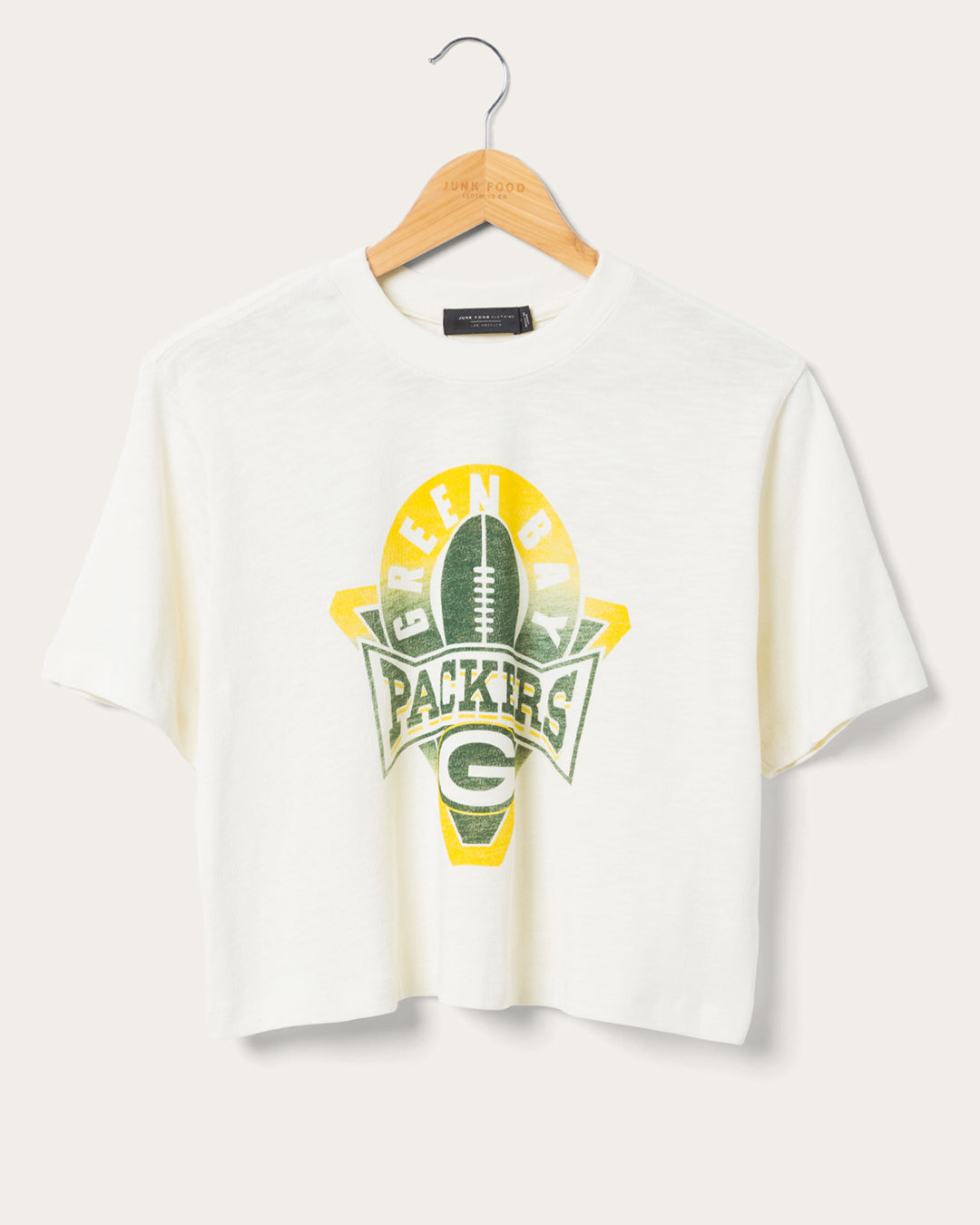 Women's Packers Mock Neck Crop Tee