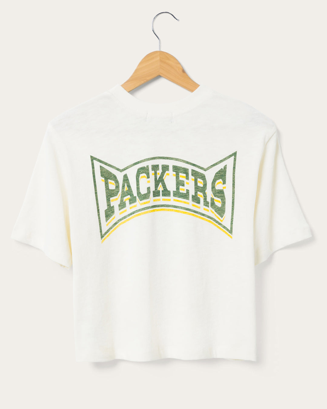 Women's Packers Mock Neck Crop Tee