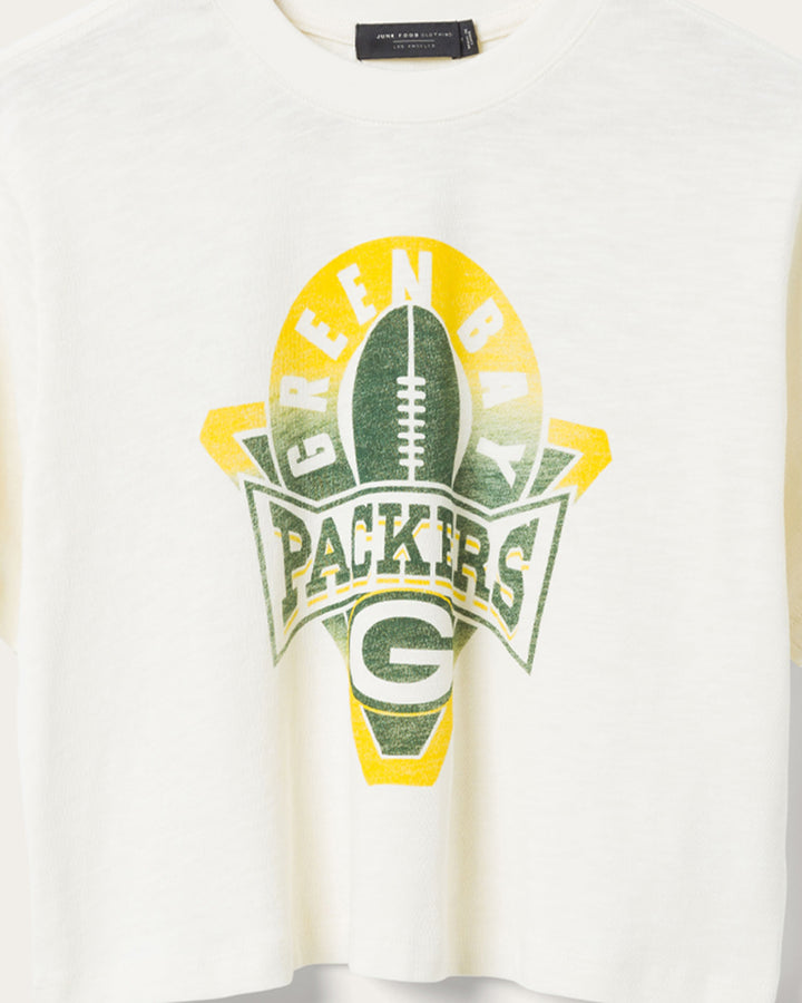 Women's Packers Mock Neck Crop Tee
