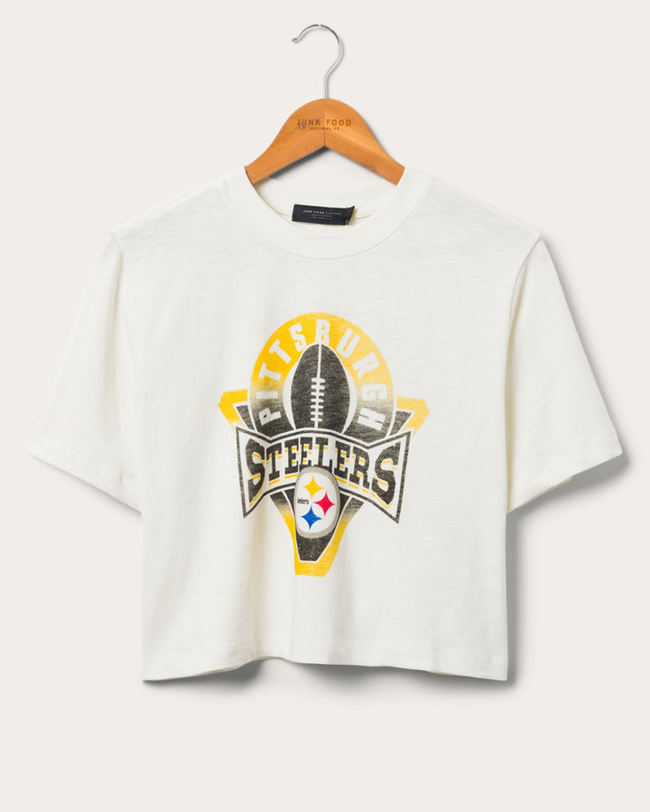 Women's Pittsburgh Steelers Mock Neck Crop Tee