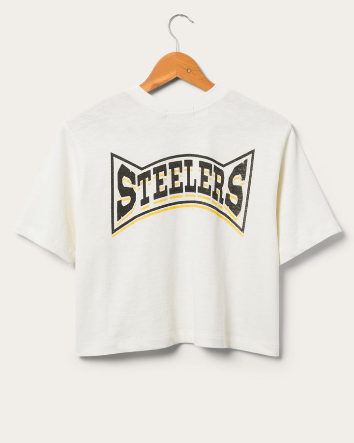 Women's Pittsburgh Steelers Mock Neck Crop Tee