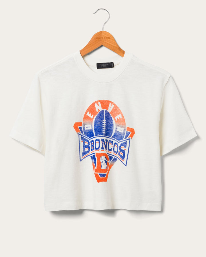 Women's Denver Broncos Mock Neck Crop Tee