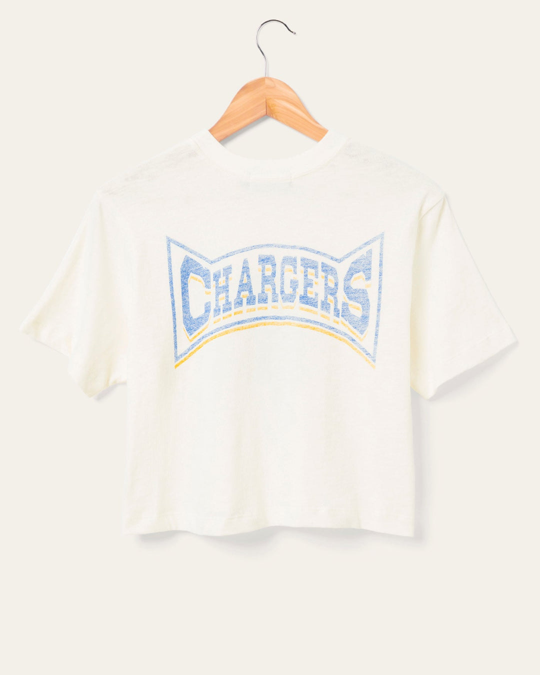 Women's Los Angeles Chargers Mock Neck Crop Tee