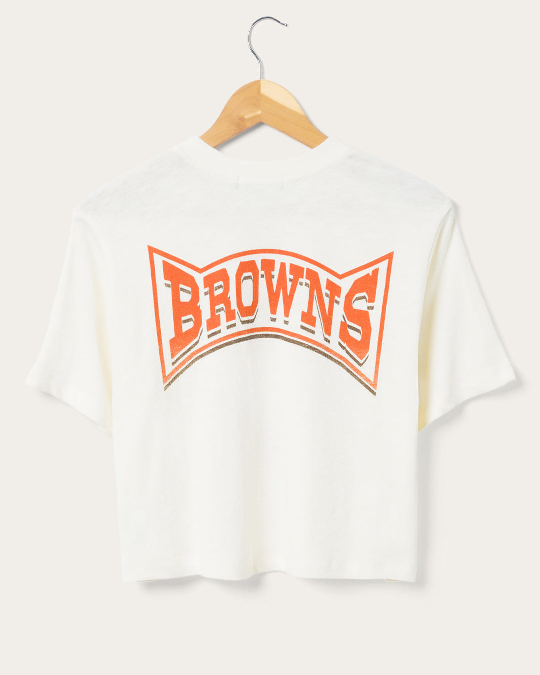Women's Browns Mock Neck Crop Tee